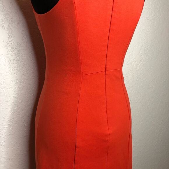 Trina Turk orange zipper hem sleeveless sheath dress - Picture 12 of 15